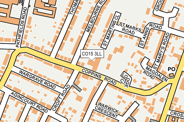 CO15 3LL map - OS OpenMap – Local (Ordnance Survey)