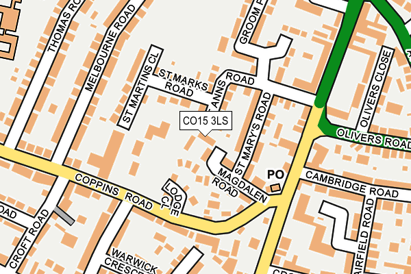 CO15 3LS map - OS OpenMap – Local (Ordnance Survey)