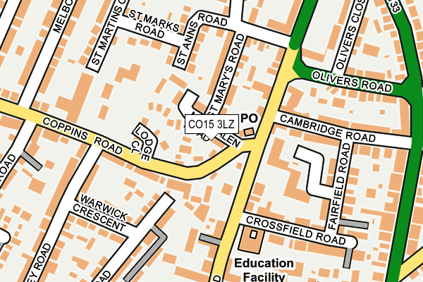 CO15 3LZ map - OS OpenMap – Local (Ordnance Survey)