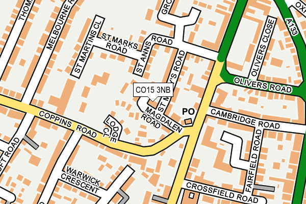 CO15 3NB map - OS OpenMap – Local (Ordnance Survey)