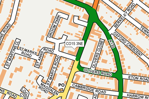 CO15 3NE map - OS OpenMap – Local (Ordnance Survey)