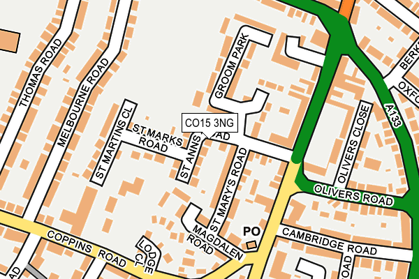 CO15 3NG map - OS OpenMap – Local (Ordnance Survey)