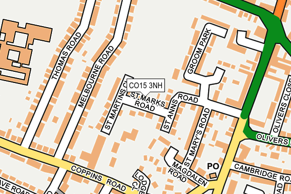 CO15 3NH map - OS OpenMap – Local (Ordnance Survey)