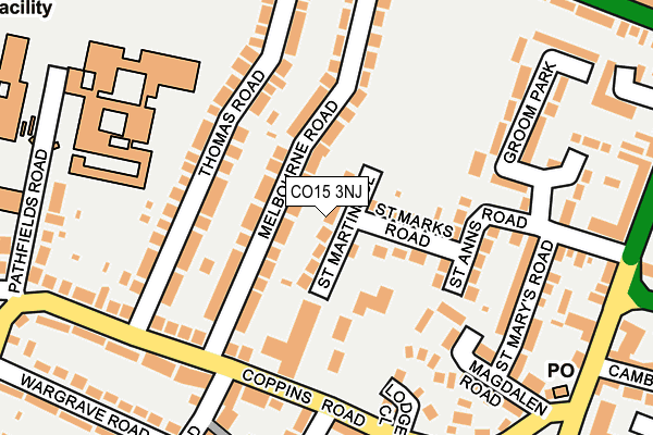 CO15 3NJ map - OS OpenMap – Local (Ordnance Survey)