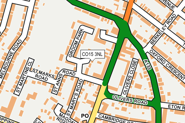 CO15 3NL map - OS OpenMap – Local (Ordnance Survey)