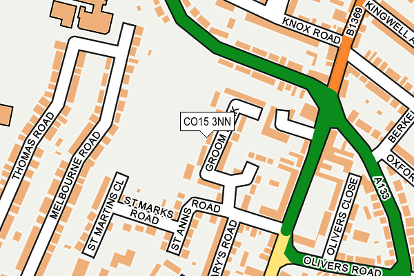 CO15 3NN map - OS OpenMap – Local (Ordnance Survey)