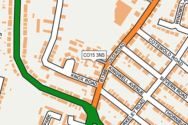 CO15 3NS map - OS OpenMap – Local (Ordnance Survey)