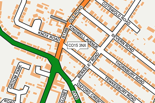 CO15 3NX map - OS OpenMap – Local (Ordnance Survey)