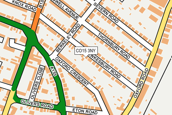 CO15 3NY map - OS OpenMap – Local (Ordnance Survey)