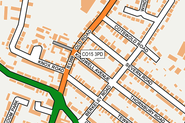 CO15 3PD map - OS OpenMap – Local (Ordnance Survey)