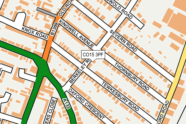 CO15 3PF map - OS OpenMap – Local (Ordnance Survey)