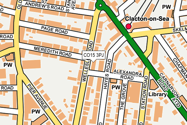 CO15 3PJ map - OS OpenMap – Local (Ordnance Survey)