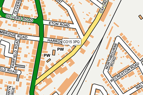 CO15 3PQ map - OS OpenMap – Local (Ordnance Survey)