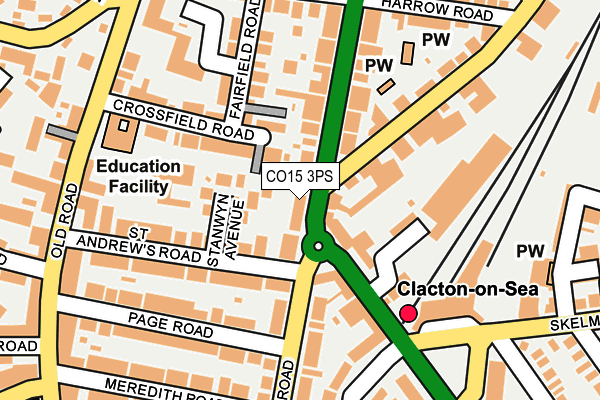 CO15 3PS map - OS OpenMap – Local (Ordnance Survey)