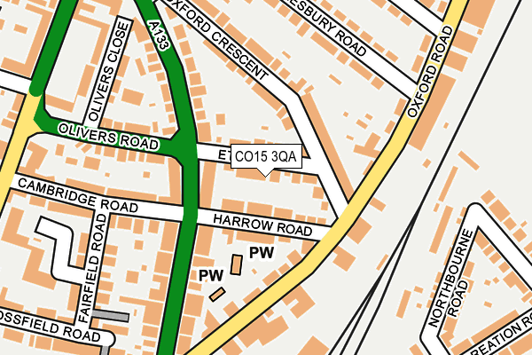 CO15 3QA map - OS OpenMap – Local (Ordnance Survey)