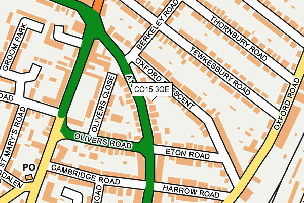 CO15 3QE map - OS OpenMap – Local (Ordnance Survey)