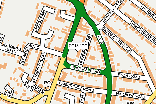 CO15 3QG map - OS OpenMap – Local (Ordnance Survey)