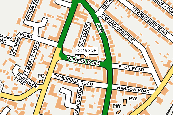 CO15 3QH map - OS OpenMap – Local (Ordnance Survey)