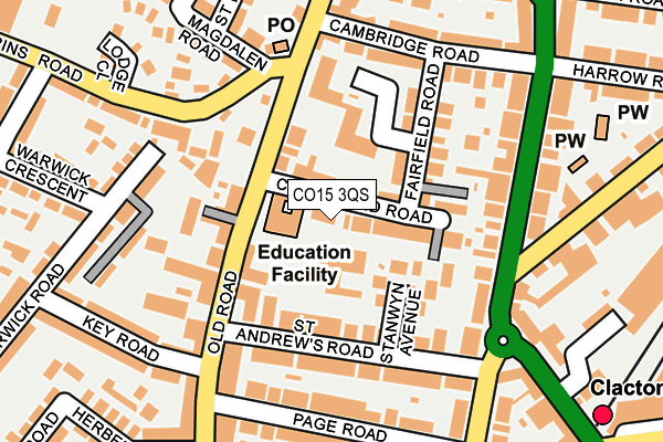 CO15 3QS map - OS OpenMap – Local (Ordnance Survey)