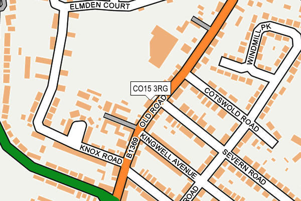 CO15 3RG map - OS OpenMap – Local (Ordnance Survey)