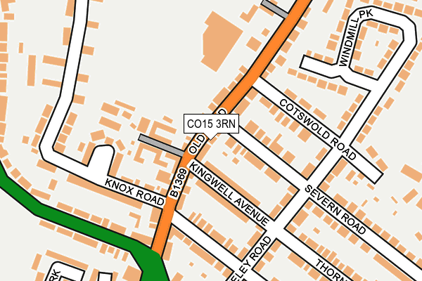 CO15 3RN map - OS OpenMap – Local (Ordnance Survey)