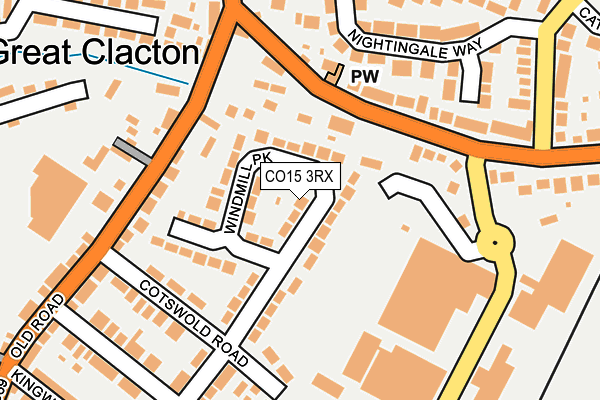 CO15 3RX map - OS OpenMap – Local (Ordnance Survey)