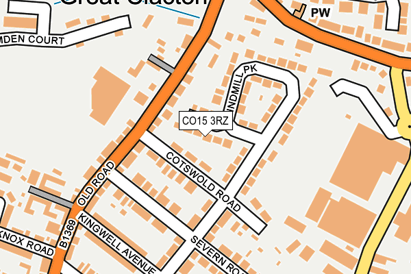CO15 3RZ map - OS OpenMap – Local (Ordnance Survey)