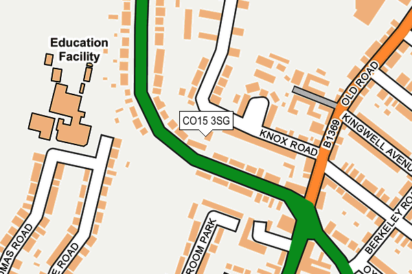 CO15 3SG map - OS OpenMap – Local (Ordnance Survey)