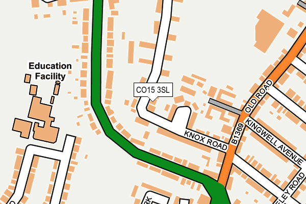 CO15 3SL map - OS OpenMap – Local (Ordnance Survey)