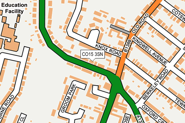 CO15 3SN map - OS OpenMap – Local (Ordnance Survey)