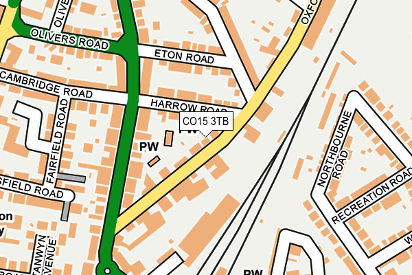 CO15 3TB map - OS OpenMap – Local (Ordnance Survey)