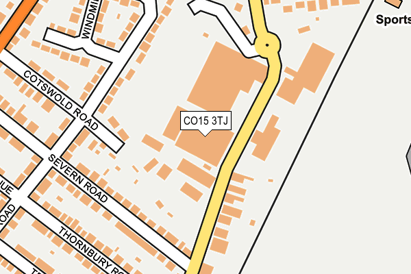 CO15 3TJ map - OS OpenMap – Local (Ordnance Survey)