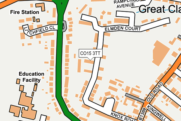 CO15 3TT map - OS OpenMap – Local (Ordnance Survey)