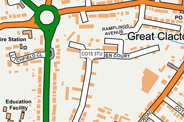 CO15 3TU map - OS OpenMap – Local (Ordnance Survey)