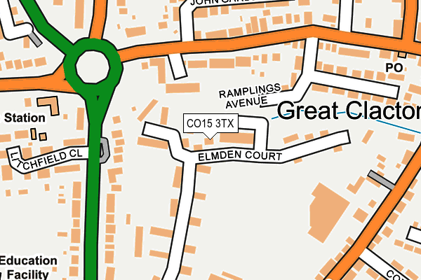 CO15 3TX map - OS OpenMap – Local (Ordnance Survey)
