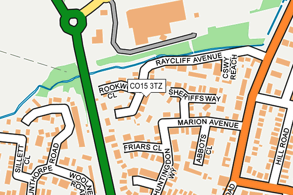 CO15 3TZ map - OS OpenMap – Local (Ordnance Survey)