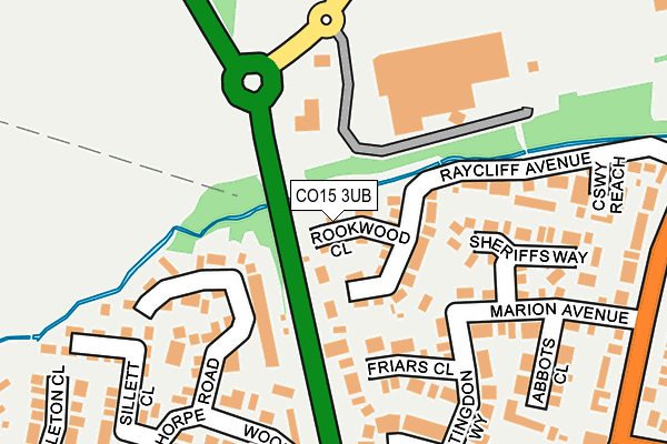 CO15 3UB map - OS OpenMap – Local (Ordnance Survey)