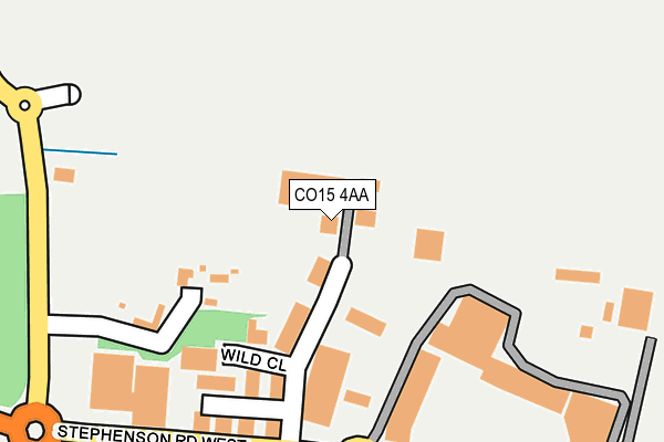 CO15 4AA map - OS OpenMap – Local (Ordnance Survey)