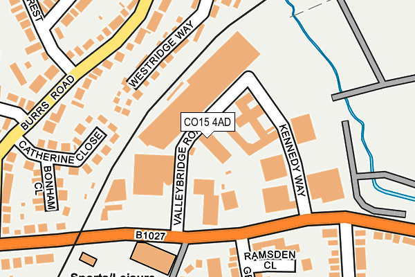 CO15 4AD map - OS OpenMap – Local (Ordnance Survey)