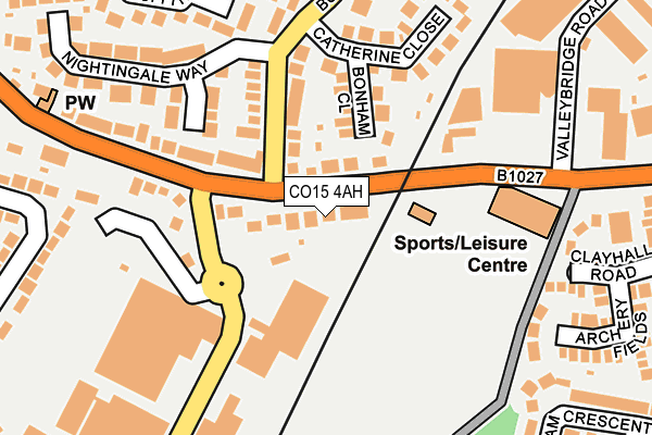 CO15 4AH map - OS OpenMap – Local (Ordnance Survey)