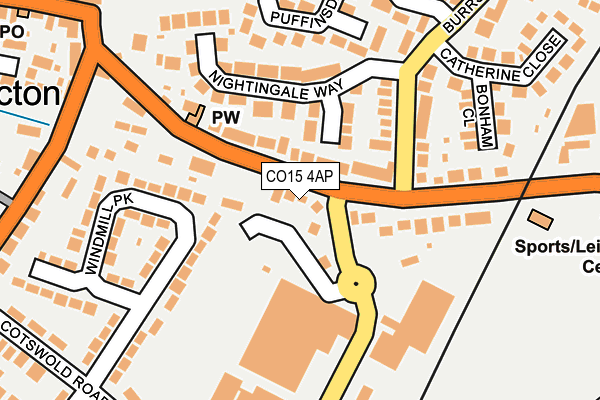 CO15 4AP map - OS OpenMap – Local (Ordnance Survey)