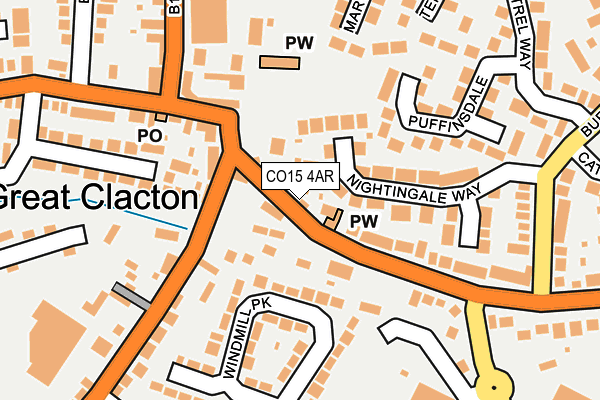 CO15 4AR map - OS OpenMap – Local (Ordnance Survey)