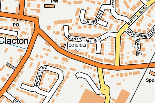 CO15 4AS map - OS OpenMap – Local (Ordnance Survey)