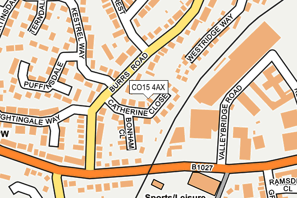 CO15 4AX map - OS OpenMap – Local (Ordnance Survey)