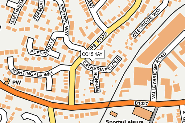 CO15 4AY map - OS OpenMap – Local (Ordnance Survey)