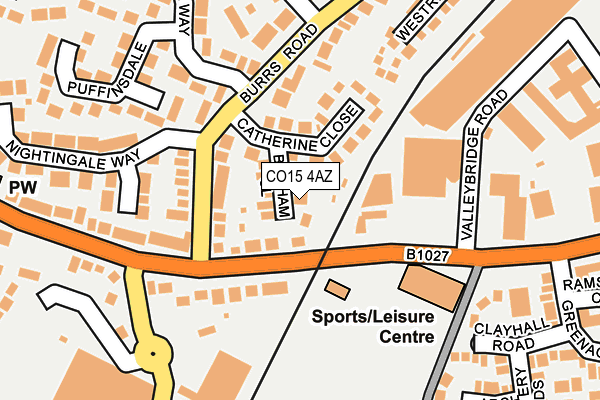 CO15 4AZ map - OS OpenMap – Local (Ordnance Survey)