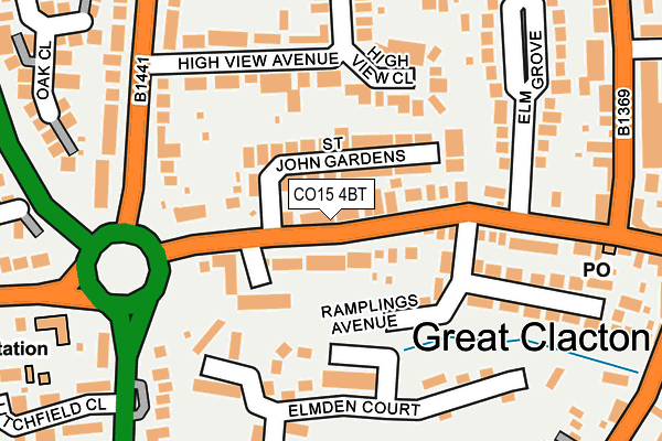 CO15 4BT map - OS OpenMap – Local (Ordnance Survey)