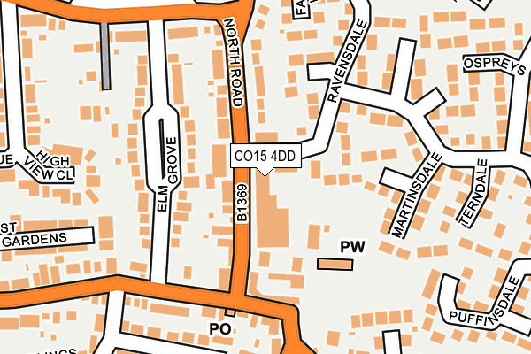 CO15 4DD map - OS OpenMap – Local (Ordnance Survey)
