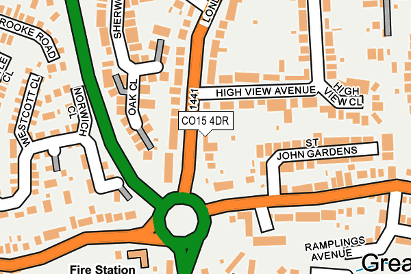 CO15 4DR map - OS OpenMap – Local (Ordnance Survey)