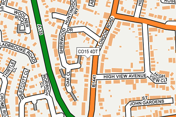 CO15 4DT map - OS OpenMap – Local (Ordnance Survey)